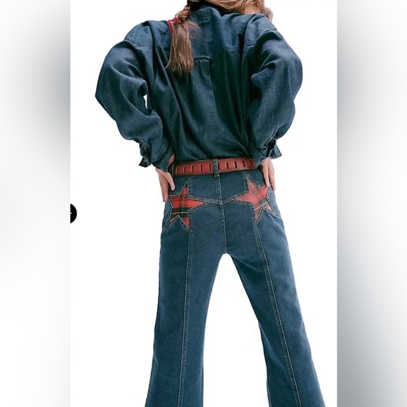 We The Free Denim - Free People Firecracker Flare Jeans We The Free Suede Stars Tarten